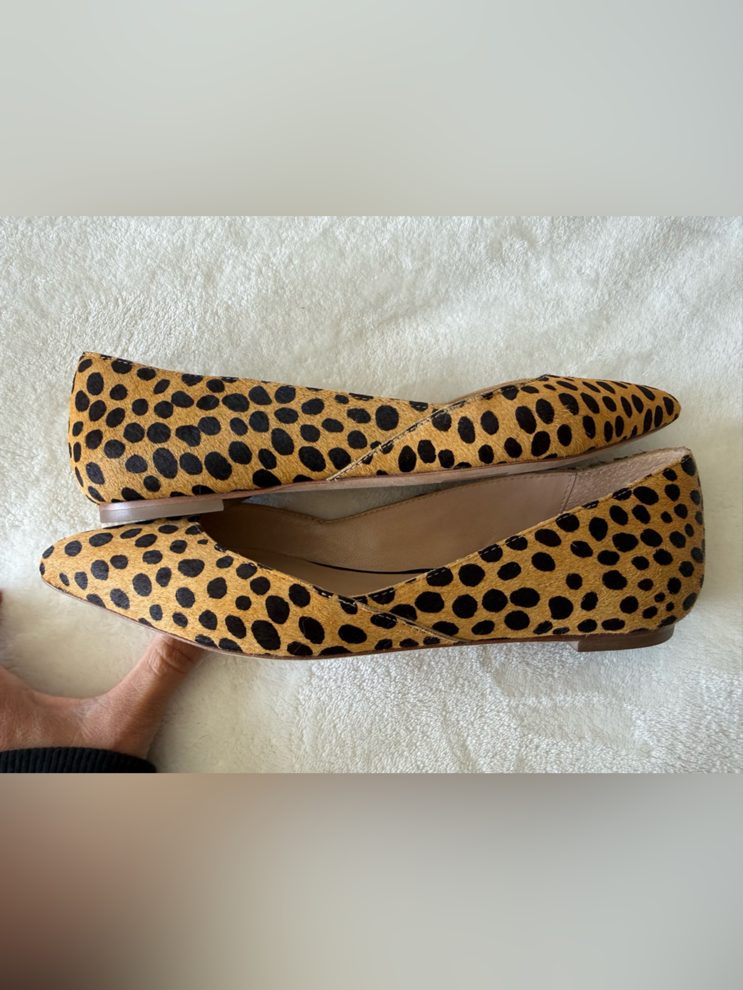 Loeffler Randall Pointed Leopard-Print Flats In Tan And Black — image 4 of 5